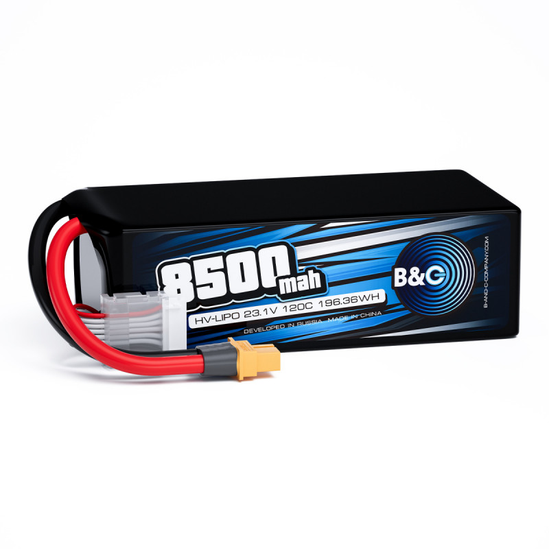 Аккумулятор LiPo B&C 8500mAh 6S HV 23.1V 120C XT60 Softcase