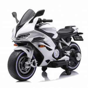 Детский электромотоцикл Ducati (12V, EVA, ручка газа, спидометр) - FT-821-WHITE