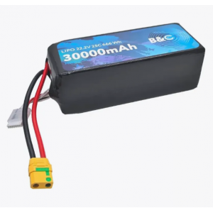 Аккумулятор Li-po B&C 30000 MAH 22.2V (6s) 25C, XT90S B&C-30000-6S-25-S-XT90S