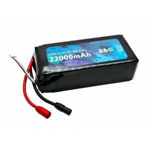 Аккумулятор Li-po B&C 22000 MAH 22.2V (6s) 25C, AS150, Soft case B&C-22000-6S-25-S-AS150