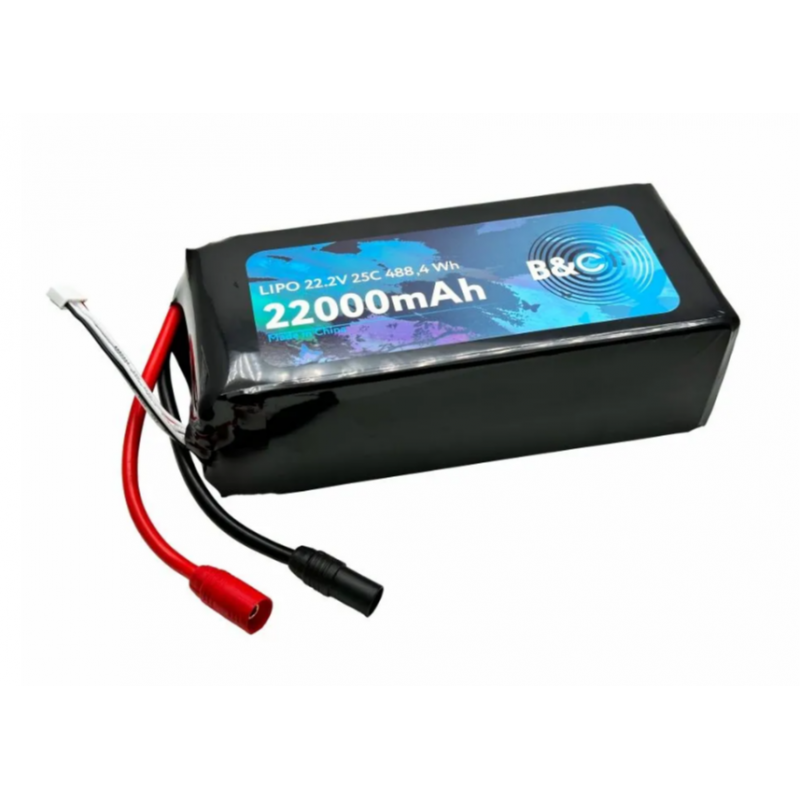 Аккумулятор Li-po B&C 22000mAh 6S 22.2V 25C AS150 (B&C-22000-6S-25-S-AS150)