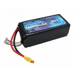 Аккумулятор Li-po B&C 16000 MAH 22.2V (6s) 25C, XT90S, Soft case B&C-16000-6S-25-S-XT90S