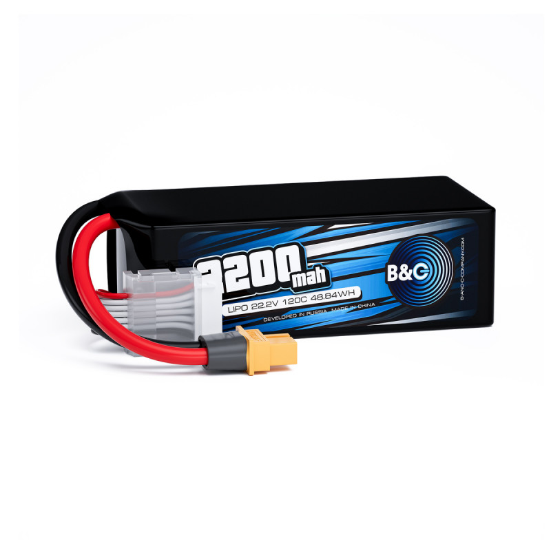 Аккумулятор LiPo B&C 2200 mAh 22.2V (6S) 120C XT60 Softcase B&C-2200-6S-120-S-XT60