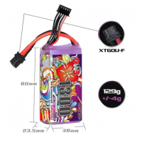 Аккумулятор Li-po Gaoneng GNB 1300mah 4S1P 15.2V HV 120C 23.5x38x80mm GNB13004S120AHV
