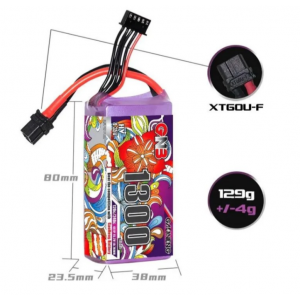 Аккумулятор Li-po Gaoneng GNB 1300mah 4S1P 15.2V HV 120C 23.5x38x80mm GNB13004S120AHV