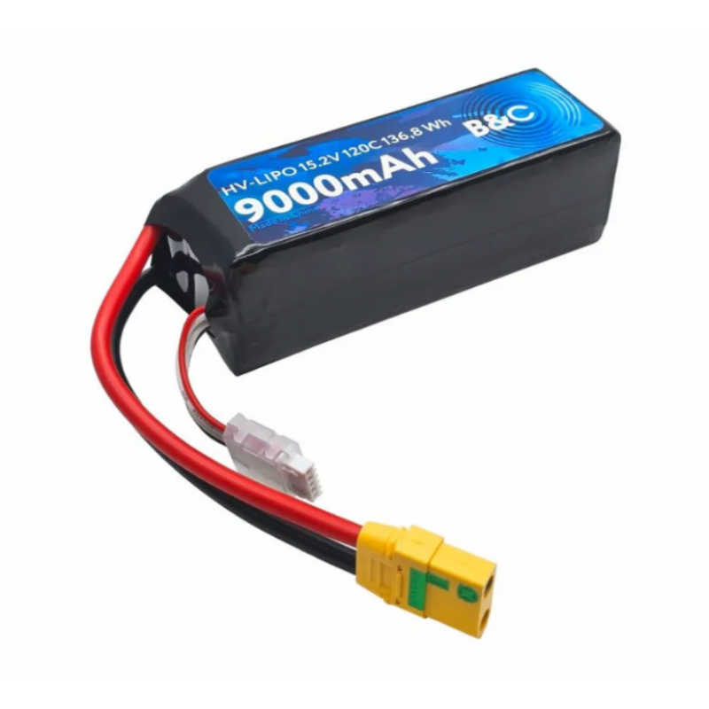 Аккумулятор LiPo B&C 9000 mAh 15.2V (4S HV) 120C XT90S Softcase B&C-9000-4SHV-120-S-XT90S