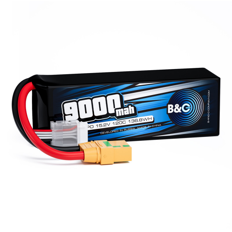 Аккумулятор LiPo B&C 9000 mAh 15.2V (4S HV) 120C XT90S Softcase B&C-9000-4SHV-120-S-XT90S