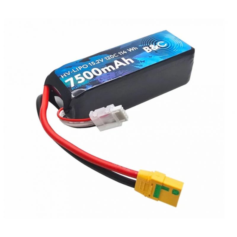 Аккумулятор LiPo B&C 7500 mAh 15.2V (4S HV) 120C XT90S Softcase B&C-7500-4SHV-120-S-XT90S