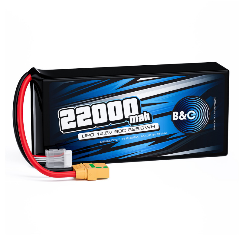 Аккумулятор LiPo B&C 22000 mAh 14.8V (4S) 90C XT90S Softcase B&C-22000-4S-90-S-XT90S
