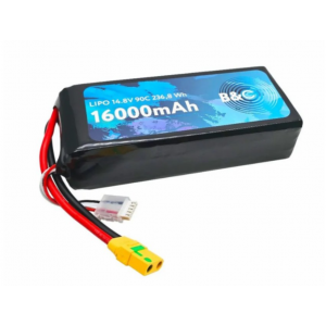 LiPo аккумулятор B&C 16000 MAH 14.8V (4s) 90C, XT90S, Soft case B&C-16000-4S-90-S-XT90S