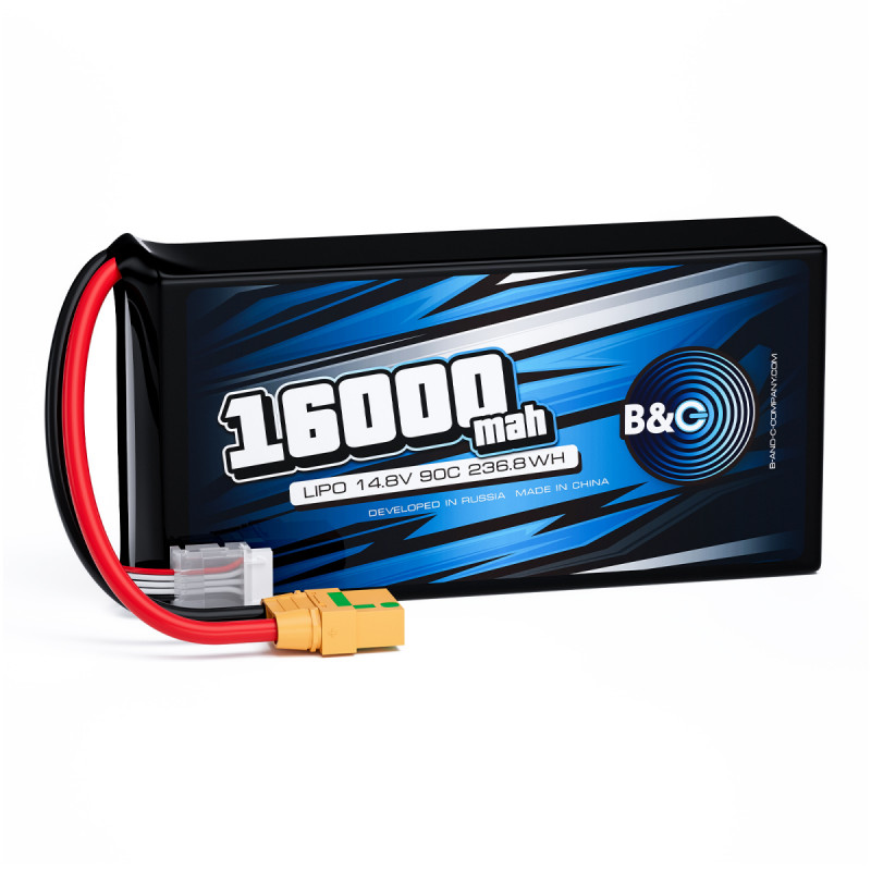 Аккумулятор LiPo B&C 16000 mAh 14.8V (4S) 90C XT90S Softcase B&C-16000-4S-90-S-XT90S