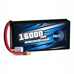 LiPo аккумулятор B&C 16000 MAH 14.8V (4s) 90C, XT60, Soft case B&C-16000-4S-90-S-XT60