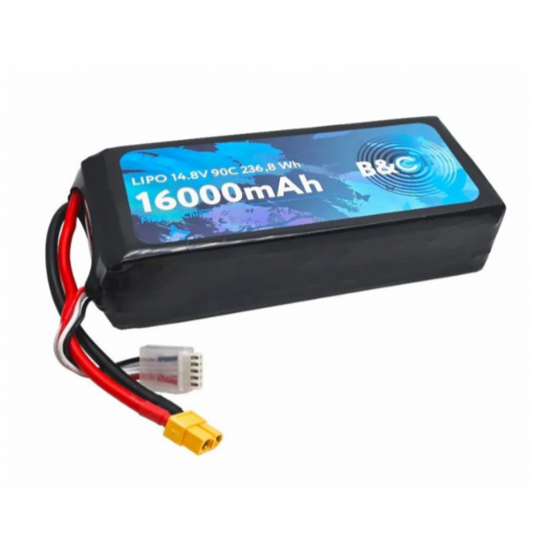 Аккумулятор LiPo B&C 16000 mAh 14.8V (4S) 90C XT60 Softcase B&C-16000-4S-90-S-XT60