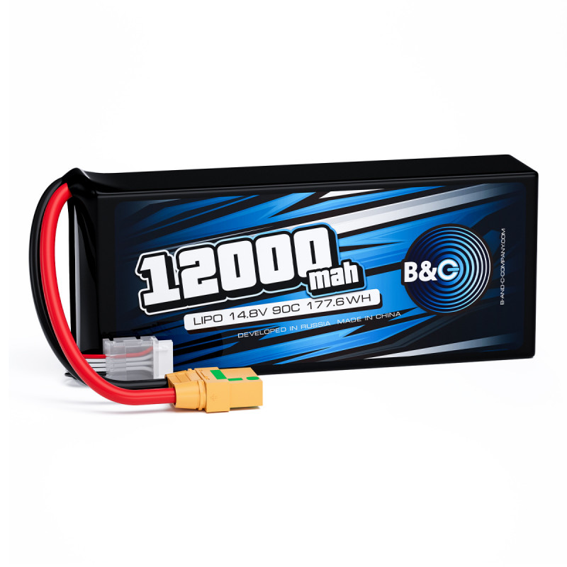Аккумулятор LiPo B&C 12000 mAh 14.8V (4S) 90C XT90S Softcase B&C-12000-4S-90-S-XT90S