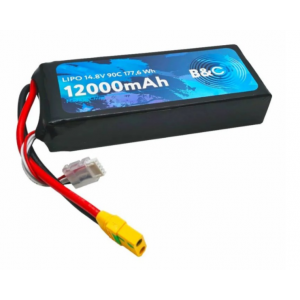 Аккумулятор Li-po 12000 MAH 14.8V (4s) 90C, XT90S, Soft case B&C-12000-4S-90-S-XT90S