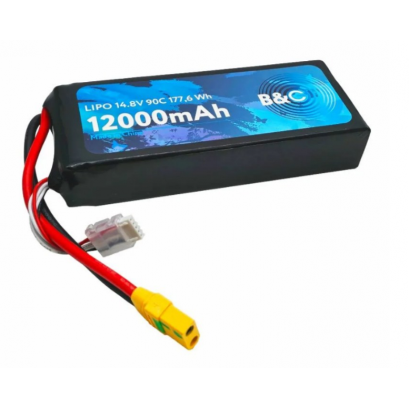 Аккумулятор LiPo B&C 12000 mAh 14.8V (4S) 90C XT90S Softcase B&C-12000-4S-90-S-XT90S