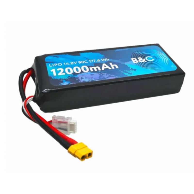 Аккумулятор LiPo B&C 12000 mAh 14.8V (4S) 90C XT60 Softcase B&C-12000-4S-90-S-XT60