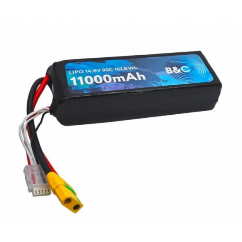 Аккумулятор LiPo B&C 11000 mAh 14.8V (4S) 90C XT90S Softcase B&C-11000-4S-90-S-XT90S