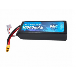 Аккумулятор Li-po B&C 10000 MAH 14.8V (4s) 90C, XT60, Soft case B&C-10000-4S-90-S-XT60