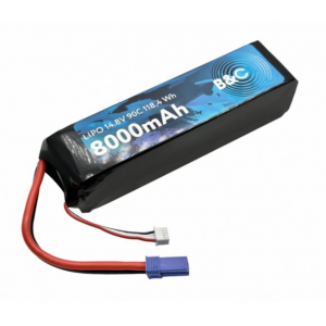 Аккумулятор Li-po B&C 8000 MAH 14.8v (4s) 90C, EC5, Soft case B&C-8000-4S-90-S-EC5