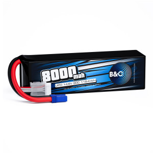 Аккумулятор Li-po B&C 8000 MAH 14.8v (4s) 90C, EC5, Soft case B&C-8000-4S-90-S-EC5