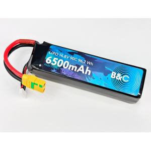 Аккумулятор Li-po B&C 6500 MAH 14.8v (4s) 90C, XT90, Soft case B&C-6500-4S-90-S-XT90