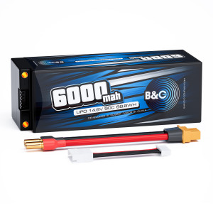 Аккумулятор Li-po B&C 6000 MAH 14.8v (4s) 90C, 5mm + XT60, Hard case B&C-6000-4S-90-H-XT60