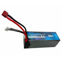 Аккумулятор Li-po B&C 6000 MAH 14.8v (4s) 90C, 5mm + T-Plug, Hard case B&C-6000-4S-90-H-T