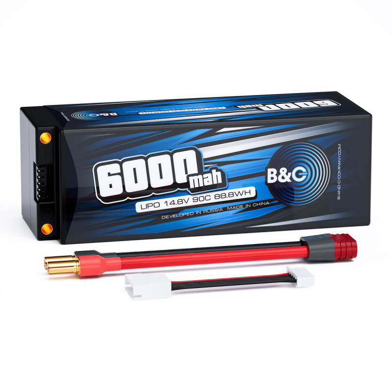 Аккумулятор LiPo B&C 6000 mAh 14.8V (4S) 90C T-Plug Hardcase B&C-6000-4S-90-H-T