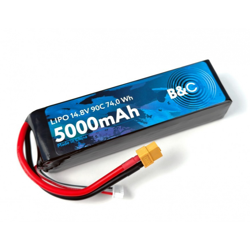 Аккумулятор LiPo B&C 5000 mAh 14.8V (4S) 90C XT60 Softcase B&C-5000-4S-90-S-XT60