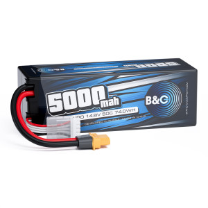Аккумулятор Li-po B&C 5000 MAH 14.8v (4s) 50C, XT60, Hard case B&C-5000-4S-50-H-XT60