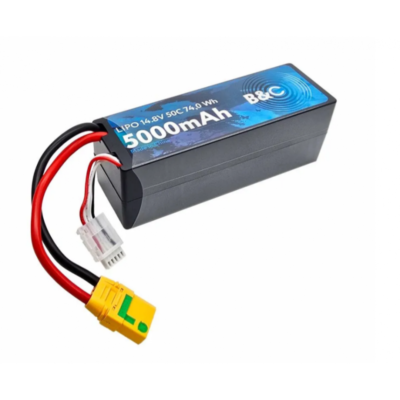 Аккумулятор LiPo B&C 5000 mAh 14.8V (4S) 50C XT90S Hardcase B&C-5000-4S-50-H-XT90S