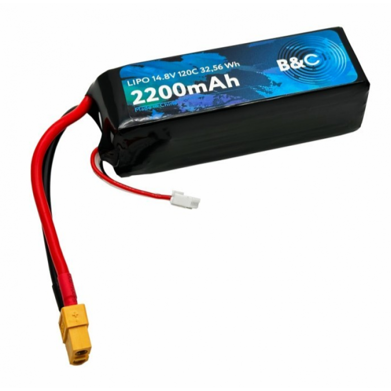 Аккумулятор LiPo B&C 2200 mAh 14.8V (4S) 120C XT60 Softcase B&C-2200-4S-120-S-XT60