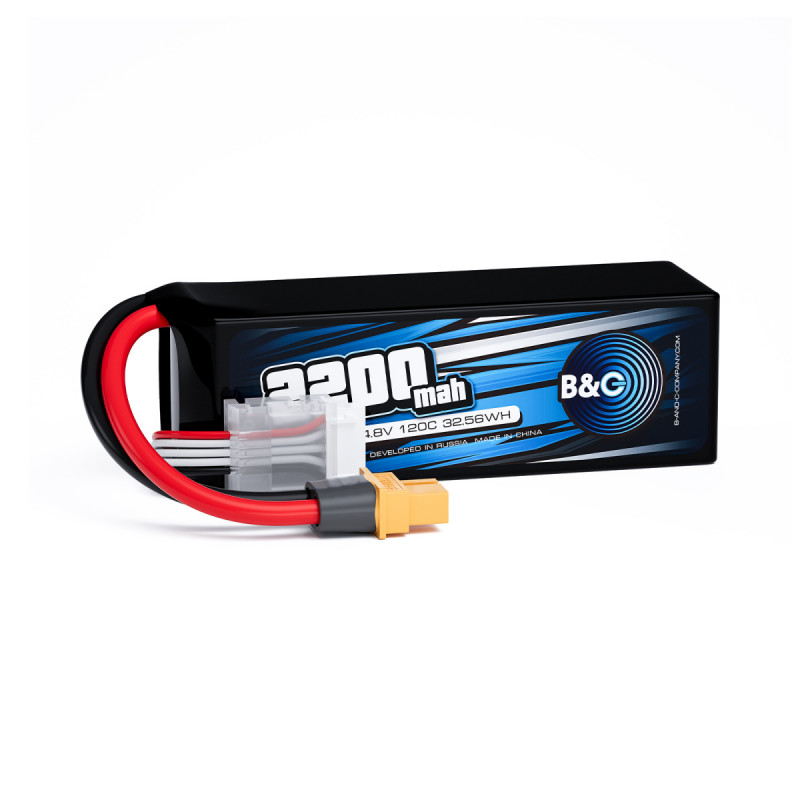 Аккумулятор LiPo B&C 2200 mAh 14.8V (4S) 120C XT60 Softcase B&C-2200-4S-120-S-XT60