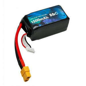 Аккумулятор Li-po B&C 1500 MAH 14.8v (4s) 120C, XT60, Soft case B&C-1500-4S-120-S-XT60