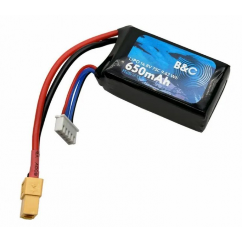 Аккумулятор LiPo B&C 650 mAh 14.8V (4S) 75C XT60 Softcase B&C-650-4S-75-S-XT60