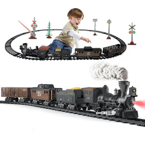 Железная дорога Fenfa с паром на пульте управления, свет, звук - 1613A