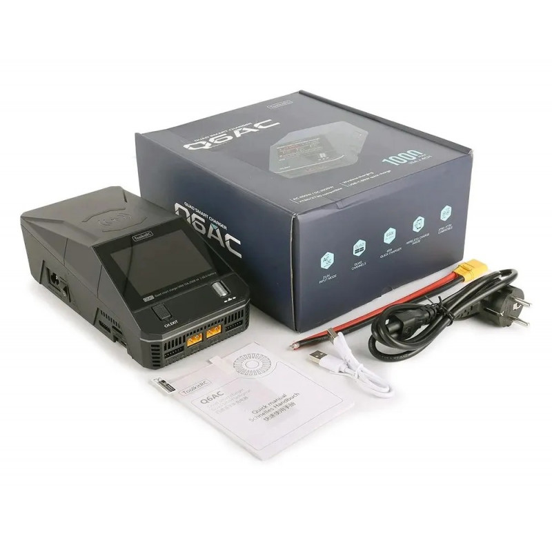 Зарядное устройство ToolkitRC Q6AC 4-канальное (AC/DC 400W/1000W)