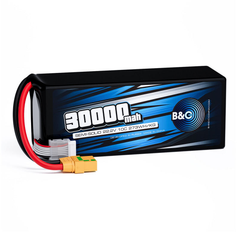 Аккумулятор B&C 30000 mAh 22.2V (6S) 10C Semi-Solid XT90S