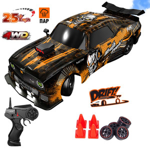 Радиоуправляемая машина для дрифта HB Ford Mustang (4WD, свет, пар, акб, 1:16) - SC16A17