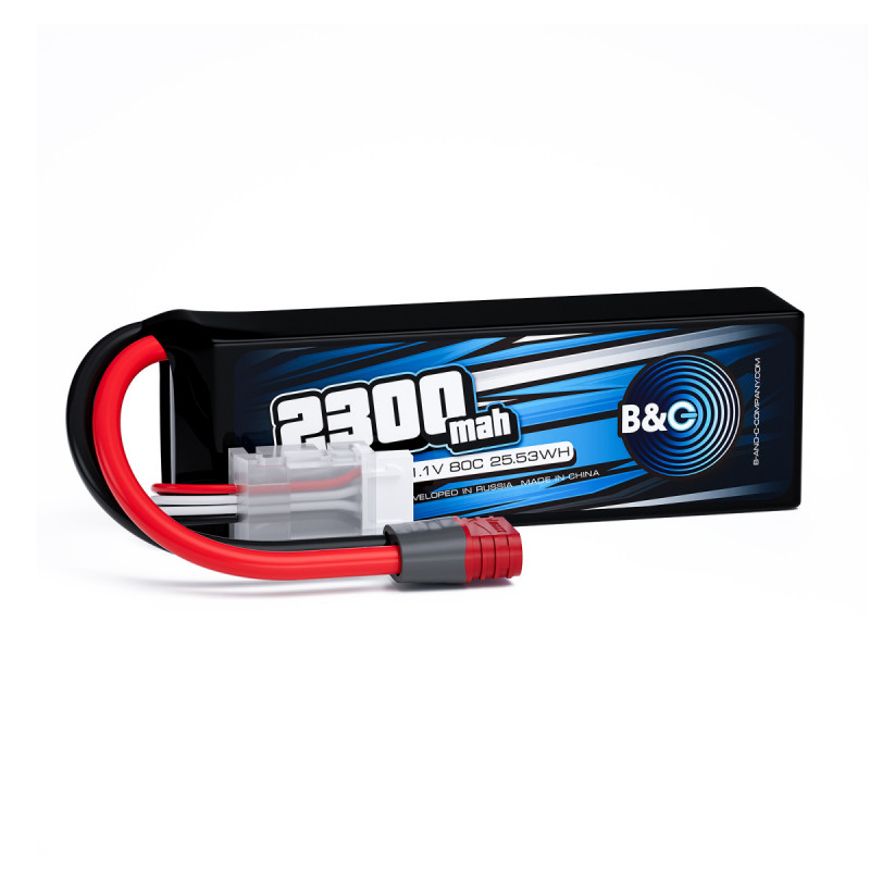 Аккумулятор Li-Po B&C 2300 mAh 11.1V (3S) 80C T-Plug