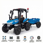Детский электромобиль трактор с прицепом (синий, EVA, 4WD, пульт, 24V) - BLT-206C-4WD-24V-BLUE