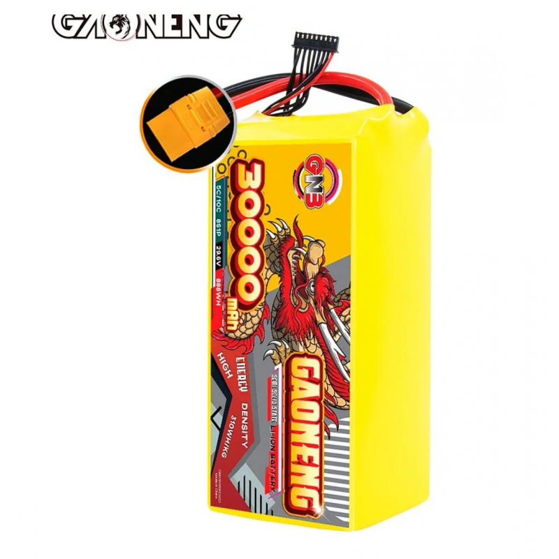 Аккумулятор GAONENG GNB 30000mAh 8S 29.6V 5C XT90S Semi Solid State