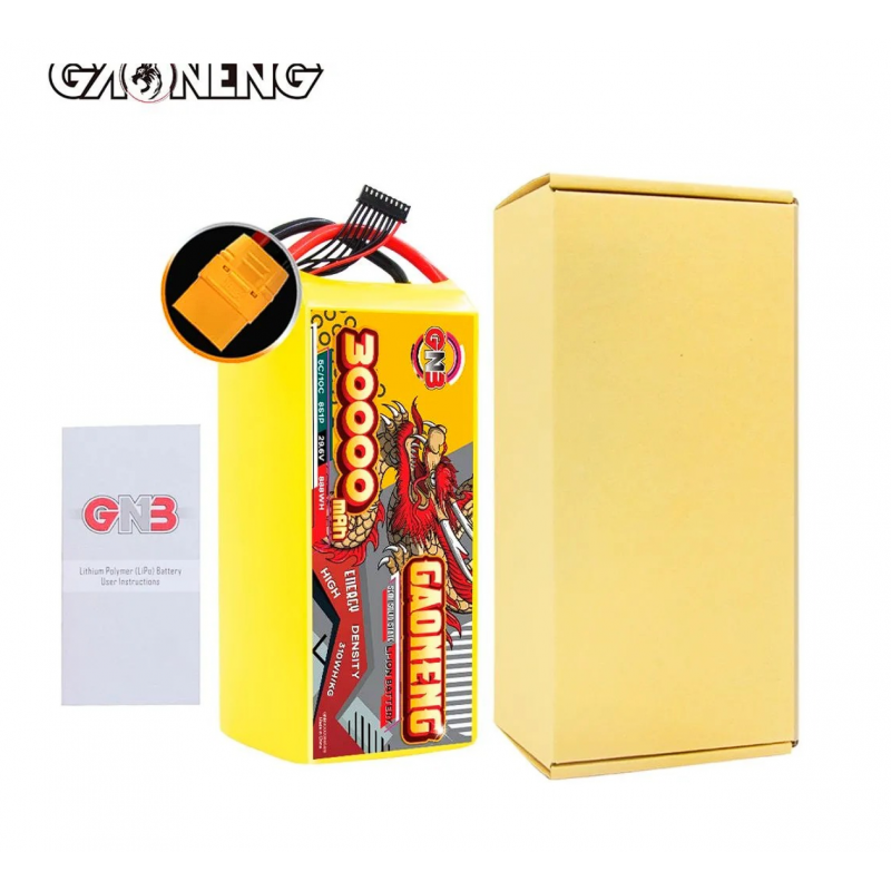 Аккумулятор GAONENG GNB 30000mAh 8S 29.6V 5C XT90S Semi Solid State