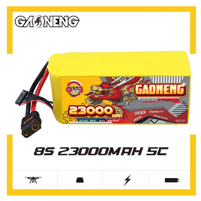 Аккумулятор GAONENG GNB 23000 mAh 8S 29.6V 5C Semi Solid State Li-ion XT90