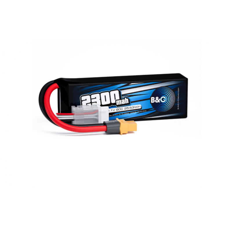 Аккумулятор Li-po B&C 2300 MAH 11.1v (3s) 80C, XT60, Soft case B&C-2300-3S-80-S-XT60