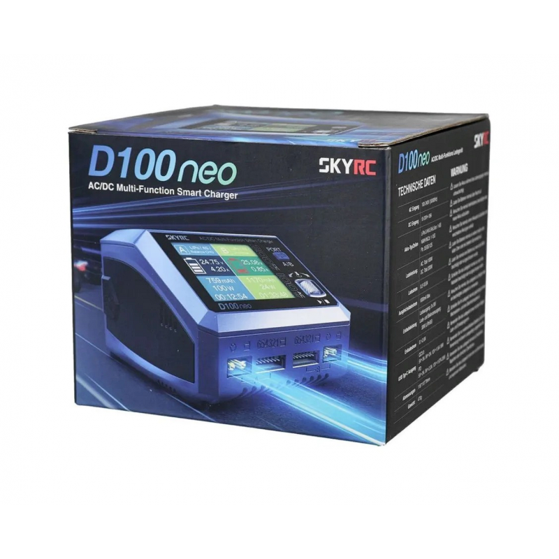 Двухпортовое зарядное устройство SkyRC D100neo 100/200 Вт