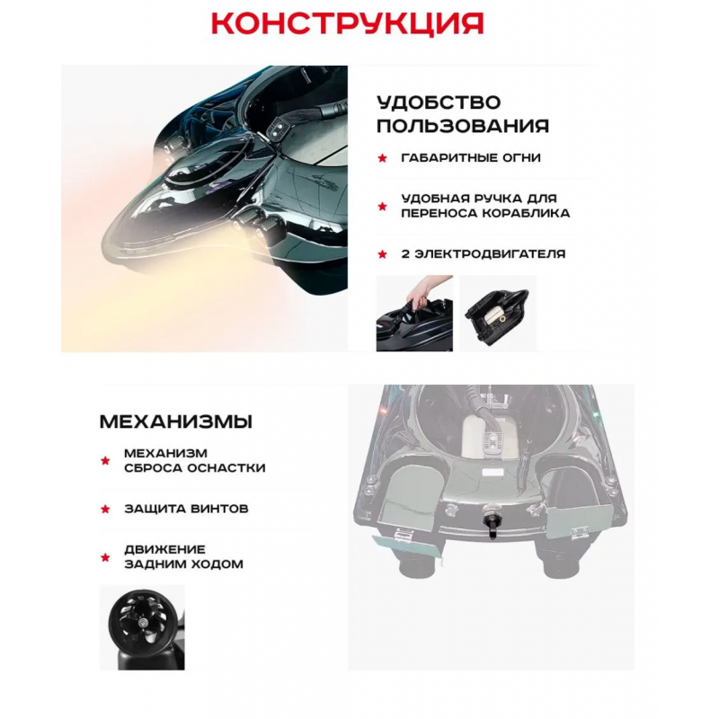 Прикормочный кораблик Boatman Fighter Pro с эхолотом и GPS FI-PRO