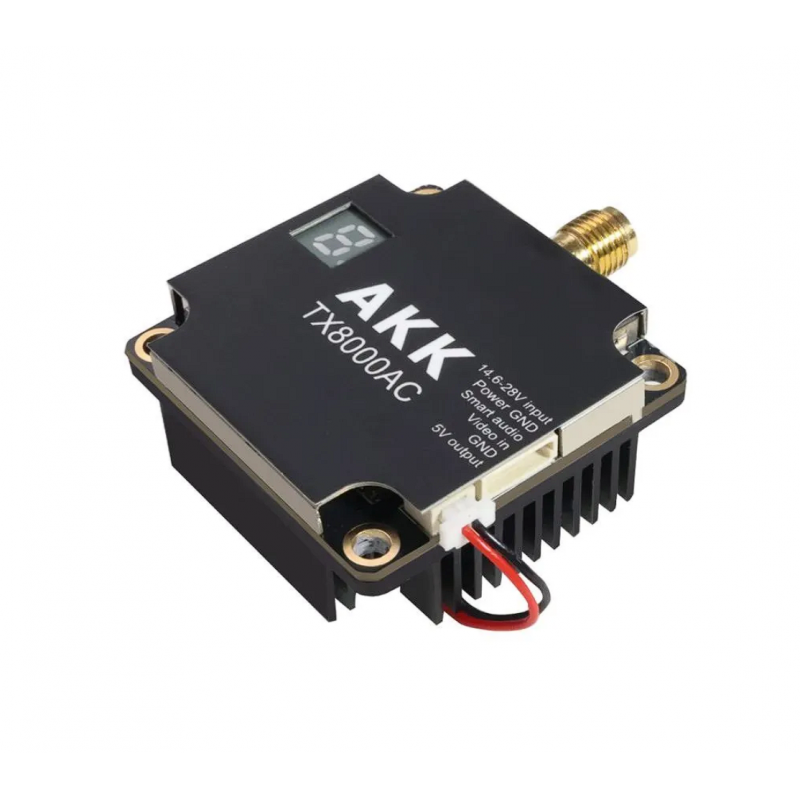 Видеопередатчик AKK Ultra Long Range TX8000AC 96CH 8W 4,9–6,06 ГГц