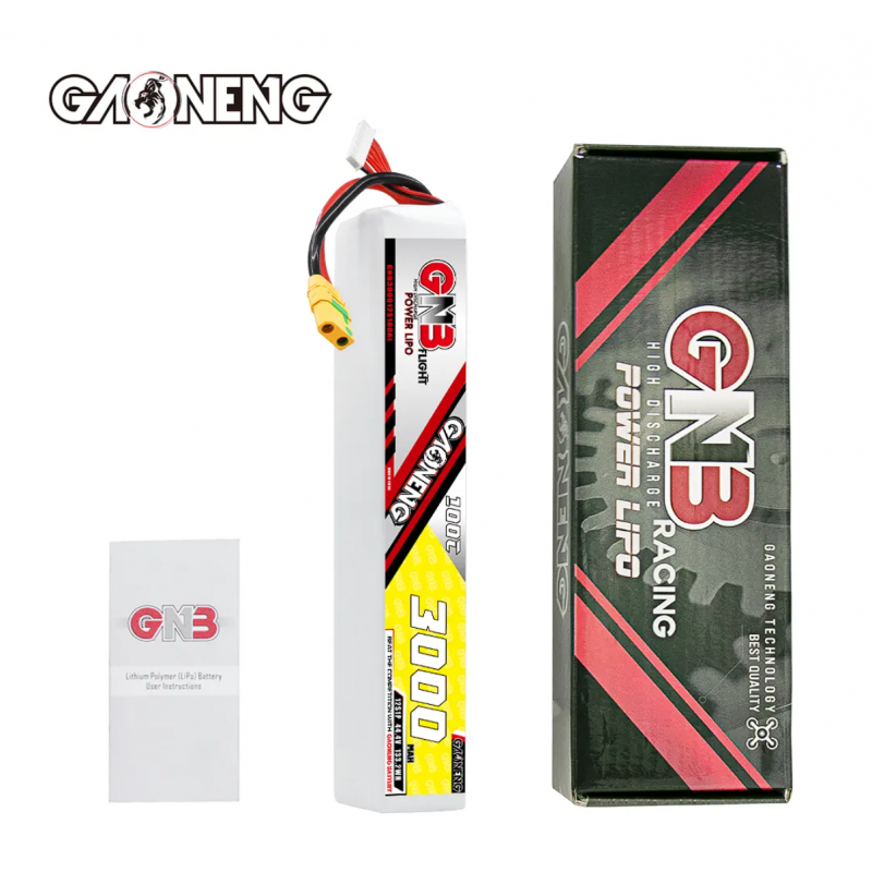 Аккумулятор LiPo GAONENG GNB 3000mAh 12S1P 44.4V 100C 280х50х33mm XT90S GNB300012S100AL-XT90S